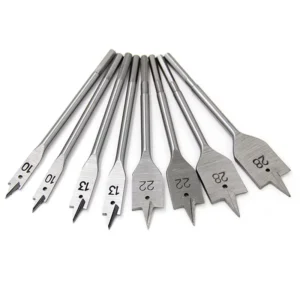 6pcs 12-40mm Universal Hex Shank Titanium Plating Sharp Tip Wood Flat Spade Drill Bits for Carpenter Hand Drilling Tools