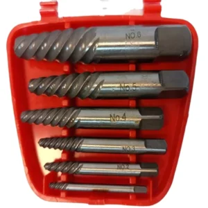 6pcs Black and White Broken Damaged Screw Extractor Set for Remover Damaged Bolt and Broken Screw
