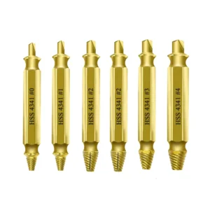 6pcs Damaged Screw Extractor Drill Bit Set Easily Take Out Demolition Tools Stripped Broken Screw Bolt Remover Extractor