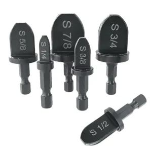 6pcs Hex Shank Electric Tube Expander Black Imperial Copper Tube Flaring Tool Kit for Air Conditioning