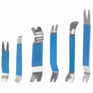 6pcs Steel Portable Auto Door Clip Trim Removal Level Pry Tool Car Trim Removal Tool Nail Puller Crowbar Prybar