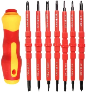 7 in 1 Electrician Multi Specification Screwdriver Set with Chrome Vanadium Steel and Rubber Grip