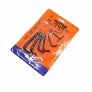 8 Pcs Hexagon Hex Allen Key Set With Keychain Bicycle Repair Tool Set Kit Square Allen Wrench Blister Card