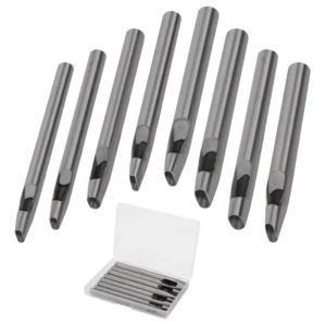 8 Pcs Leather Hole Punch Cutter 0.5mm 3.5mm Hollow Punch Set