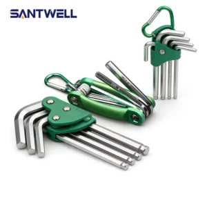 8-Piece Foldable Hex Key & Torx Wrench Set High Carbon Steel Flat Head Allen Key Set for Machinery Maintenance