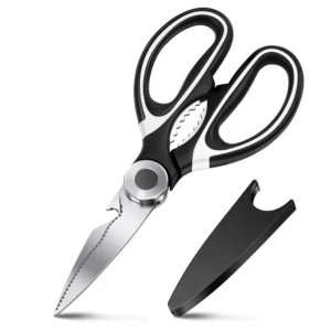 8″ Premium Kitchen Shears Ultra Sharp Stainless Steel Blades Multipurpose Scissors for Cutting Herbs Meats Poultry
