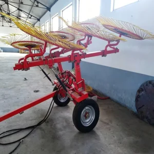 8 Rotor Hydraulic Fold Wheel Rake 6m Wide Working Tractor Pull Type Hay Rake