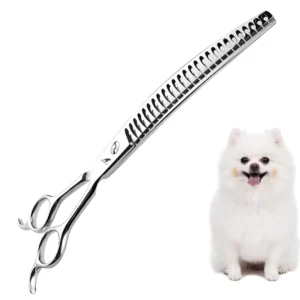 8.0 Inch Curved Tooth Scissors Quality Dog Pet Grooming Scissors Downward Curved Shear Japan Steel Free Package PT-118