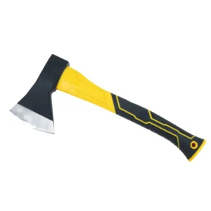 800g Household Flat Backed Axe with 4in Cutting Edge Plastic Handle for Firewood Fire Fighting Outdoor Mountain Cutting