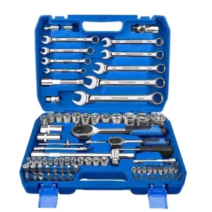 82pcs Auto Repair Hand Tool Kit Mechanics Socket Wrench Combination in Hard Case CR V for Home Use