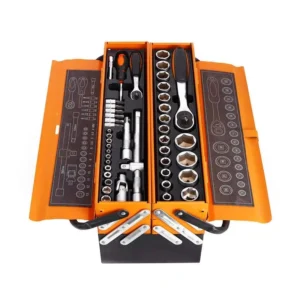 85 Piece 20V CRV Hand Powered OEM Household Automotive Metal Manual Toolbox Set Includes Ratchet Wrenches Pliers