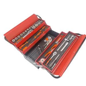 85 piece OEM Carbon Steel Metal Toolbox Set Hand held Folding Repair Tools Auto Household Mechanical Work Multi purpose Ratchet