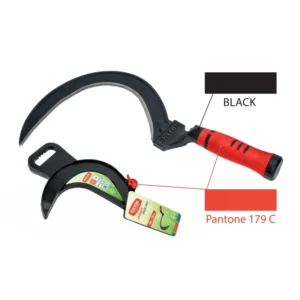 8877100 Red Right handed 40cm Garden Farming Tool Grass Sickle with 180mm Blade Depth and Plastic Handle