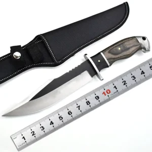 8Cr13 Steel Hunting Knife Outdoor Camping Super Sharp Wooden Handle Popular Fixed Blade E Commerce OEM