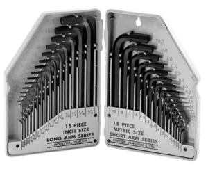 8PK-027 30 Piece Metric Imperial Hex Key Set for Appliance Repair Home Tools Installation Professional Wrench 6 Piece Set