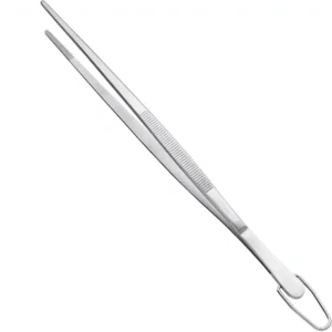 8in Long Kitchen Cooking Tweezer 18/8 Stainless Steel Food Grade Flexible Pinching Seamless Welding Sturdy Non Slip Eco Friendly