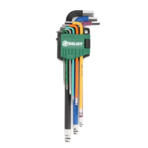 9 Extra Long Arm Color Coded Ball Ended Hex Key Set S2 Steel Heat Treated Anti corrosion and Rust Prevention 1.5 10mm