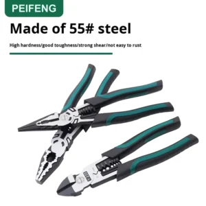 9 Inch Industrial Grade Multi Functional Steel Wire Pliers Crimping Circlip Long Nose Labor Saving Tiger Pliers for Electrician
