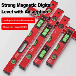 90 Degree 30/40/50cm Electronic Digital Display Level Ruler Magnetic Angle Meter Aluminum Alloy Level Protractor Inclinometer