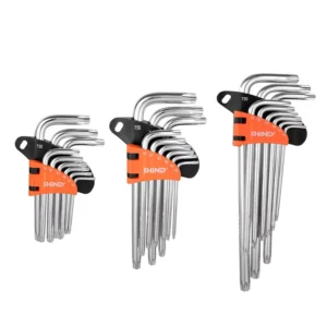 94335 94341 9PCS Set of Allen Key CRV Long Arm Hexagon Key Tool Set Hex Wrench Torx Hex Key