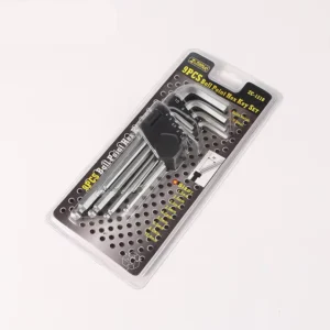 9PC CRV Allen Ball End Long Arm Hex Key Wrench Inch Size Set Crv Hex Allen Key Set
