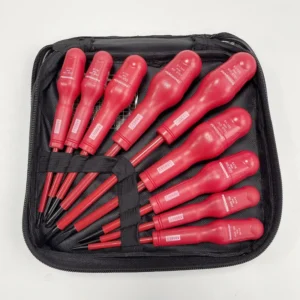 9PCS Bag Kit Electrician High Precision CR V 1000V Magnetic Hand Tool Screwdriver Set Cross and Slotted Insulated Screw Drivers