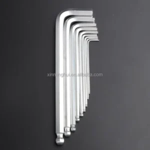 9PCS Ball End Hex Key Wrench Set Mid-Length Alloy Steel Hex Key Set with Matte Finish for Workshop and Maintenance