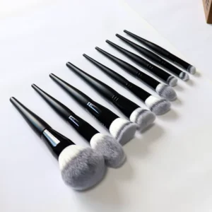 9PCS High Quality Foundation Makeup Brush Set Custom Logo Travel Style with Comfortable Handle for Face Eye Use OEM Customized