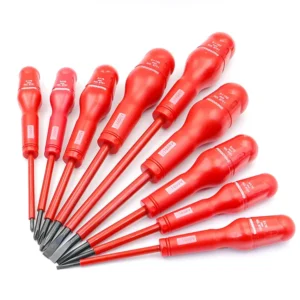 9PCS Kit CR V 1000V Electrician High Precision Multi Bit Flat Phillips Slotted Magnetic Insulated Hand Tool Screwdriver Set