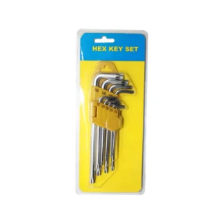9PCS Set of Allen Key Hex Screw Wrench Long Arm Hexagon Key Tool Set Torx Hex Key