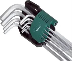 9Pcs Metric Long Hex Key Wrench Set 1.5mm-10mm Industrial Grade CR-V Steel Hand Tool