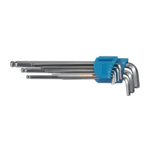 9pcs Extra Long Ball Point Hex Key Wrench Set S2 Matt 1.5 10mm Allen Key Wrench