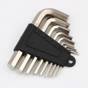 9pcs Industrial Quality Carbon Steel Brown Finished Hex Key Wrench Set L Shaped Torx OEM Customizable Metric Measurement System