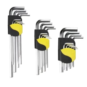9pcs Metric Chrome Vanadium Steel Allen Wrench Hex Key Set 1.5Mm 2Mm 2.5Mm 3Mm 4Mm 5Mm 6Mm 8Mm 10Mm Industrial Grade