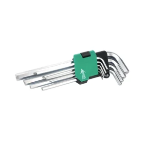 AE 7137 1 Portable 9PCS Hex Key Set Hex Wrench Set CR V Hardware Tool for Mechanical Repair