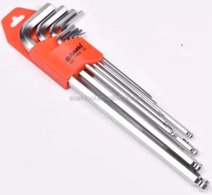 AK 7402 Professional Grade DIY Metric S2 Steel Hex Key