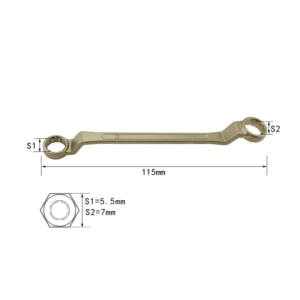 AL-CU Non sparking Safety Tools Double Box Offset Wrench 5.5*7-6*7 mm Explosive Hazardous Area