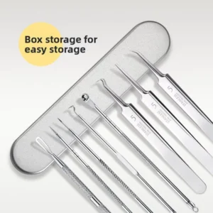 Acne Treatment Kit with Pimple Popper Tool Comedone Extractor Tweezers in Different Shapes