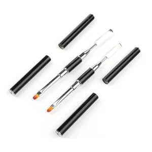 Acrylic Dual Ended Gel Brush for Nail Extension Gel Picker and Nail Pusher Peeler Scraper Nail Pen Brush