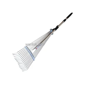 Adjustable 15T Steel Rake with Aluminum Handle Versatile Tool for Gardening & Landscaping