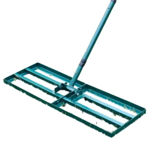 Adjustable 30″x10″ Stainless Steel Lawn Leveling Rake 78″ Long Handle Industrial Hand Tool for Yard Golf Field Garden Care