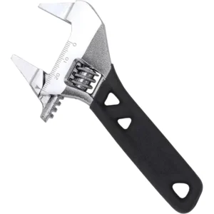 Adjustable Black Wrench Set with Soft Grip Includes 6in 8in 10in 12in Plumbing