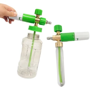 Adjustable Snow Foam Lance for Pressure Washer with 1/4” Quick Connector and Clear 1 L Bottle