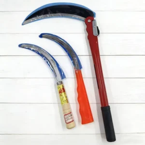 Agricultural Folding Sickle Grass Cutting Weeding Knife with Metal Blade Dense Fine tooth for Chives