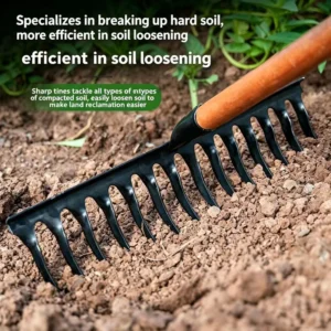 Agricultural Tools Vegetable Loosening Hoe Spiral Rake Thickened Rake Spiral Tooth Rake Iron Rake