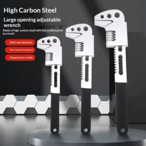 Alloy Steel F type Adjustable Wrench Industrial grade Mechanical Repair Durable Hardware Tool