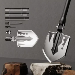 Aluminum Camping Self-defense Folding Multifunctional Outdoor Engineer Shovel