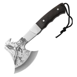 Aluminum Handle Portable Survival Viking Hand Axe Camping Hatchet Stainless Steel Axe Head 2 Cutting Edge