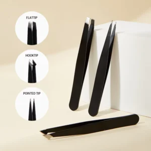 Anti Static Tweezers for Eyelash Extension Eyebrow Stainless Steel Set Beauty Precision Tweezers Makeup Kit Repair Tool