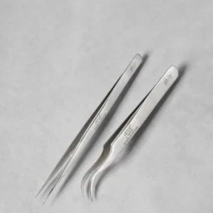 Antimagnetic Stainless Steel Eyelash Tweezers DIY Pointed Tip Type ST 11 ST 15